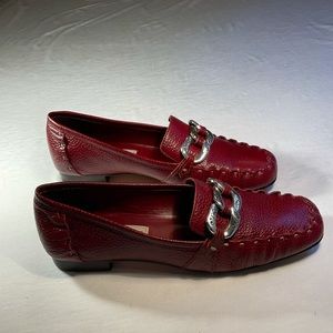 Brighton vintage burgundy loafers. Silver hardware